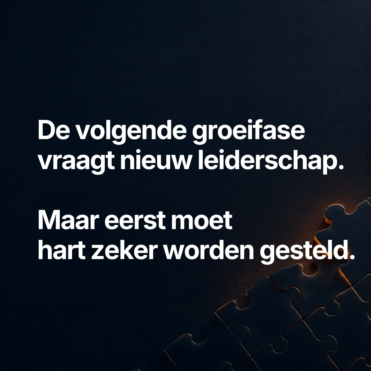 Afbeelding met tekst volgende groeifase vraagt nieuw leiderschap
